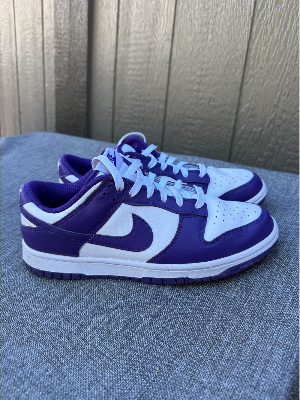Nike Dunk Low Purple and White Sneakers Size 8.5